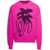 Palm Angels Fuchsia 'Jimmy Intarsia' Jumper With Logo Drawing In Wool Blend Man PINK
