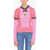 CORMIO Cable-Knit Cotton Blend Kirby Sweater With Embroidered Tulle Pink