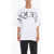 Alexander McQueen Oversized Crew-Neck T-Shirt With Printed Contrasting Logo White