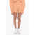 ROTATE Birger Christensen Wool Blend Susanna Shorts With Drawstring Waist Orange