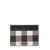 Burberry Black And White Card-Holder With Check Motif And Logo Lettering In Leather Man Black