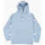 Converse All Star Chuck Taylor Brushed Cotton Hoodie With Logoed Side Light Blue