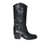 Via Roma 15 Silver V detailed 3/4 Texan boot Black  