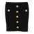 Balmain Balmain High Waist Buttoned Mini Skirt Black