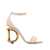 Dolce & Gabbana 'Baroque' Light Pink Sandals With Logo Heel In Leather Woman PINK