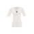 Brunello Cucinelli BRUNELLO CUCINELLI Stretch cotton rib jersey T-shirt with "Precious Insert" WHITE