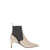Brunello Cucinelli BRUNELLO CUCINELLI Leather heeled ankle boots with Shiny Contour IVORY/GREY