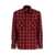 PT TORINO PT TORINO Checked shirt in cotton and linen blend RED/BLACK