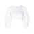 VÉRONIQUE LEROY VÉRONIQUE LEROY COTTON JERSEY TRIANGLE-SLEEVE CROP T-SHIRT CLOTHING WHITE