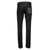 Versace Black Straight Jeans With Studded Medusa In Stretch Cotton Denim Man Black