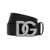 Dolce & Gabbana Dolce & Gabbana Calf Leather Belt With Silver Logo Buckle Black