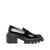 Stuart Weitzman Stuart Weitzman Soho Loafers In Glossy Calf Leather With Heel Black