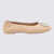 Tory Burch TORY BURCH LIGHT SAND LEATHER CLAIRE FLATS LIGHT SAND