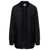 Jil Sander Black Shirt With Ruches In Viscose Woman Black