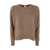 C.T.PLAGE C.T.Plage Crew Neck Sweater With Side Slits Clothing BROWN