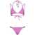 THE ATTICO Triangle Cup Bikini Set in Pink Technical Fabric Woman PINK