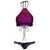 THE ATTICO Animal-Print Bikini Set in Fuchsia Technical Fabric Woman MULTICOLOR