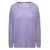 Allude Purple Sweater with U Neckline in Cashmere Woman Violet