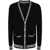 Balmain Balmain Monogram Jacquard Wool Cardigan Clothing Black