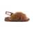 Marni Marni Fussbett Crisscross Sandal Monochrome In Shearling With Logo Back Strap Shoes Brown