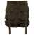 Blumarine Military Green Cargo Mini-Skirt With Rear Frill In Velvet Woman GREEN