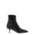 3JUIN Black Ankle Boots with Zip and Contrasting Heel in Leather Woman Black