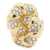 Lanvin Lanvin Golden Brass Melodie Ring GOLD/CRYSTAL