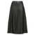 Balenciaga Balenciaga Leather Midi Skirt Black