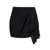 GAUGE81 'Anjo' Black Miniskirt with Dramatic Side Draping Detail in Silk Woman Gauge81 Black