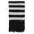 Saint Laurent Saint Laurent Striped Wool-Mohair Blend Scarf BLACK