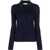 Chloe Chloé Long Sleeve Wool Polo Shirt BLUE