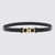 Ferragamo Ferragamo Black Leather Thin Gancini Belt Black