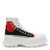 Alexander McQueen Alexander McQueen White Black And Red Canvas Tread Slick Lace Up Fastening Boots BLK/L.R/WH/OF.W/B./S