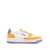 AUTRY Color-Block Yellow And Purple  'Medalist' Low Top Sneakers In Cow Leather Multicolor