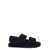 Dolce & Gabbana Black Sandals with Logo Plaque and Hook-and-Loop Fastening in Terrycloth Man Black