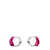PANCONESI 'Lava' Silver Hoops Earrings With Fuchsia Detail In Rhodium Plated Brass Woman PINK