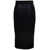 Dolce & Gabbana Midi Black Skirt with Quilted Detail in Fabric Woman Black