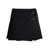 Alessandra Rich Black Mini Skirt with Side Bukle Detail with Loop in Wool Blend Woman Black