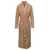 Golden Goose Brown Belted Trench Coat in Suede Woman BEIGE