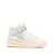 Jil Sander Beige High-Top Sneakers with Leather Inserts and Embossed Logo in Canvas Woman Beige