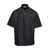 Jil Sander Black Short Sleeve Shirt with Shiny Finish in Polyester Man Black