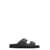 Palm Angels PALM ANGELS LEATHER SLIDES WITH LOGO BLACK