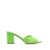 Paris Texas 'Anja' Green Mules with Block Heel in Patent Leather Woman Green