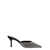 Paris Texas 'Hollywood' Black Pointed Mules with Rhinestone Embellishment in Leather Woman Black