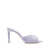 Paris Texas 'Holly' Lilac Mules with Tonal Rhinestone Embellishment in Leather Woman Violet