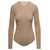 Maison Margiela Beige Fitted Long Sleeves Bodysuit in Polyamide Blend Woman BEIGE