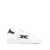 KITON White And Blue Sneakers With Logo And Contrasting Stitching In Leather Man WHITE