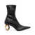 JW Anderson JW Anderson Chain Heel Stretch Ankle Boot Shoes 999 BLACK