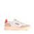 AUTRY Autry White Leather Sneakers With Orange Detail WHITE