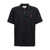 AMI Paris Black Polo Shirt With Adc Embroidery At The Front In Cotton Man Black